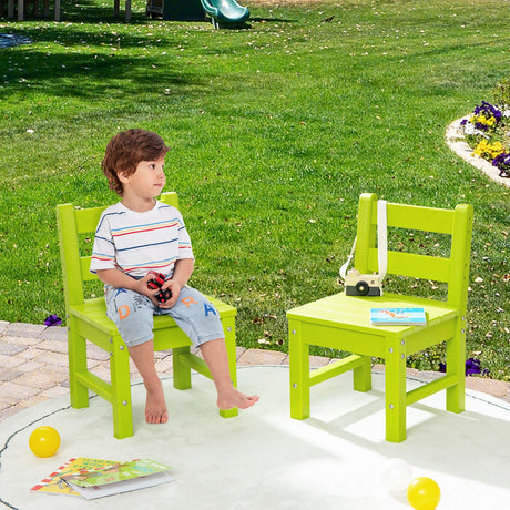 Juego de 2 sillas de aprendizaje para niños con respaldo