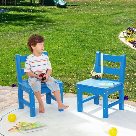 Juego de 2 sillas de aprendizaje para niños con respaldo