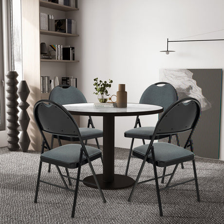 Sillas de comedor plegables acolchadas con respaldo de 2/4 piezas