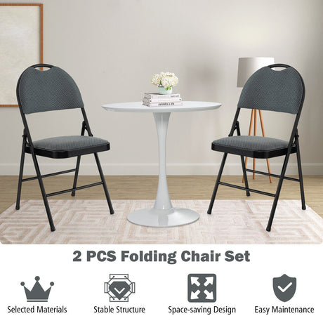 Sillas de comedor plegables acolchadas con respaldo de 2/4 piezas