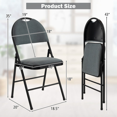 Sillas de comedor plegables acolchadas con respaldo de 2/4 piezas
