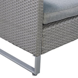 2 Pieces Patio Furniture Sofa Set with Cushions and Sofa Clips