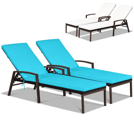 Juego de muebles de ratán para patio de 2 piezas