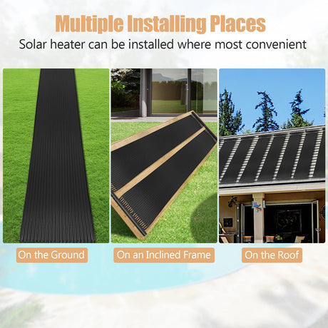 2 unidades de sistema de calefacción solar impermeable para piscinas de 3/5/6 metros