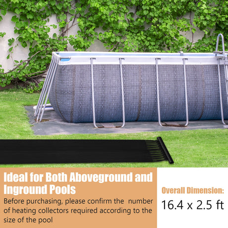 2 unidades de sistema de calefacción solar impermeable para piscinas de 3/5/6 metros