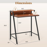 2 Tier Computer Desk PC Laptop Table Study Writing Home Office Workstation New