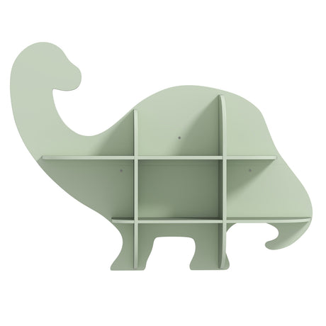 Estantería flotante de dinosaurios de 2 niveles para niños - Verde