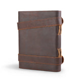 Diario de cuero marrón oscuro vintage