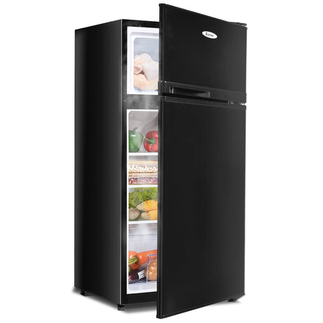 Refrigerador compacto de 2 puertas con lámina de acero laminado en frío