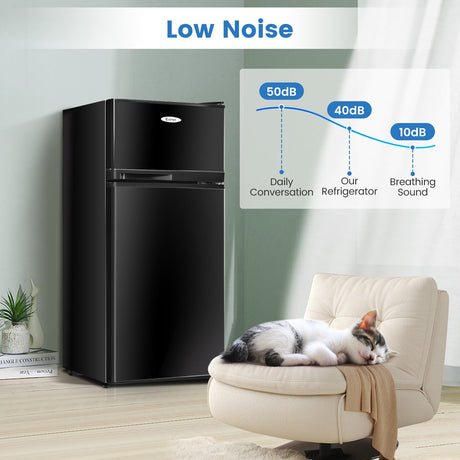 Refrigerador compacto de 2 puertas con lámina de acero laminado en frío