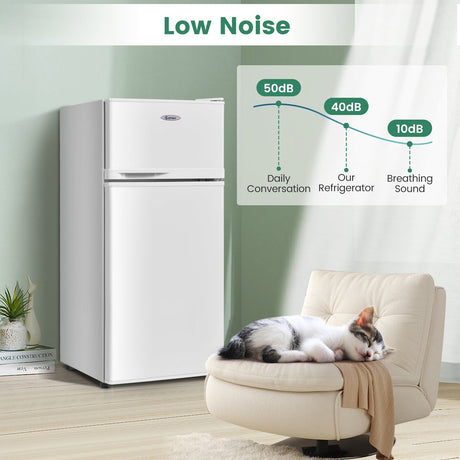 Refrigerador compacto de 2 puertas con lámina de acero laminado en frío