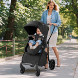 2-in-1 Baby Stroller with Bassinet Mode and Reversible Seat