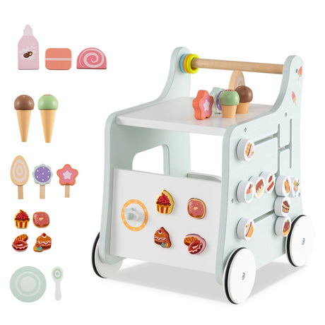 Andador 2 en 1 para bebés con almacenamiento y helados para mayores de 1 año