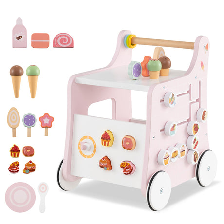 Andador 2 en 1 para bebés con almacenamiento y helados para mayores de 1 año