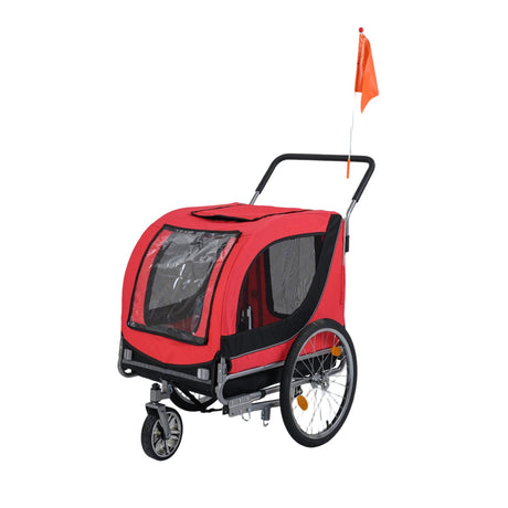 Remolque de bicicleta para perros 2 en 1 con acople universal para bicicleta