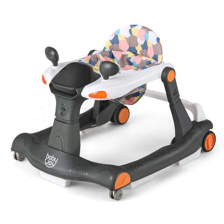 Andador de empuje de actividades 2 en 1 plegable con altura ajustable