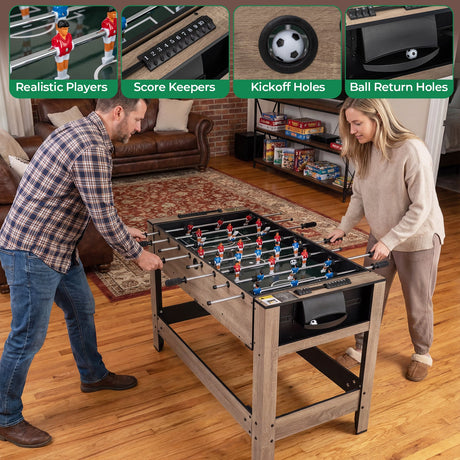 Mesa de juego giratoria 2 en 1 para adolescentes y adultos - Marrón