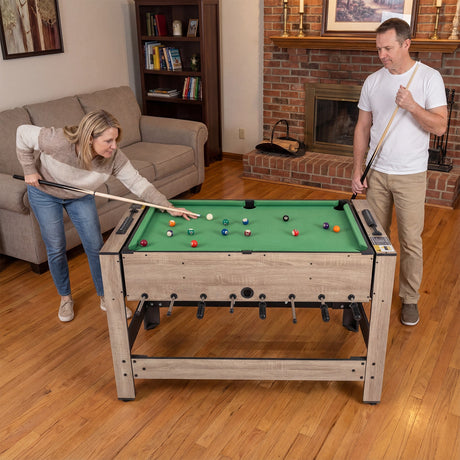 Mesa de juego giratoria 2 en 1 para adolescentes y adultos - Marrón