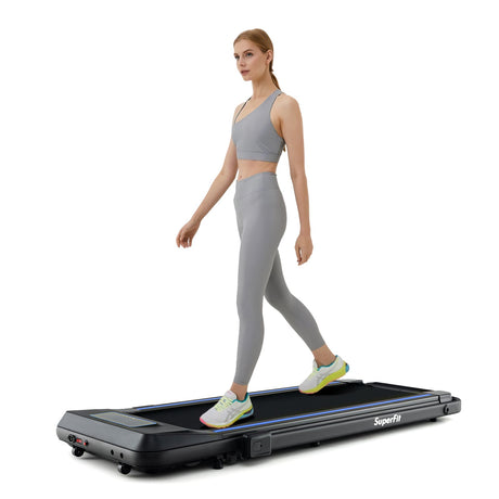 Cinta de correr plegable 2 en 1 con inclinación y control remoto