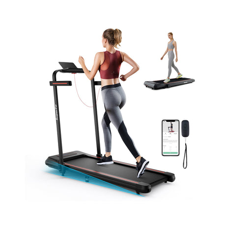 Cinta de correr plegable 2 en 1 con inclinación y control remoto