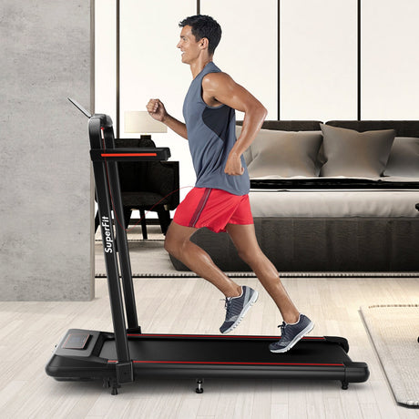 Cinta de correr plegable 2 en 1 con inclinación y control remoto