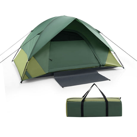 Tienda de campaña para 2 personas con toldo removible y puerta de doble capa - Verde