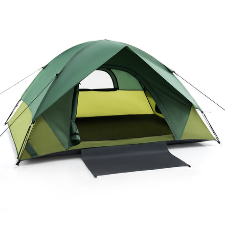 Tienda de campaña para 2 personas con toldo removible y puerta de doble capa - Verde