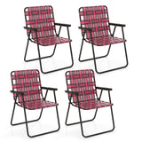 4 Sillas plegables de playa para camping con correas