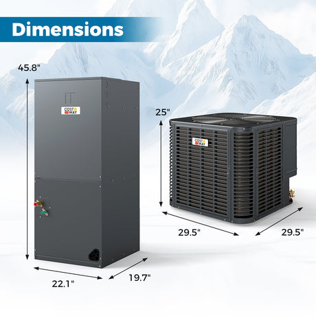 Acondicionador de aire central de 2 a 3 toneladas y 18.6-20 SEER2 con velocidad variable