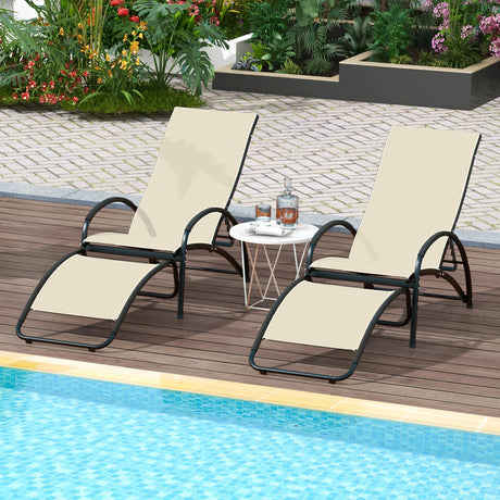 Sillón reclinable mecedora para exteriores 2 en 1 con respaldo ajustable de 4 posiciones para patio, porche y piscina
