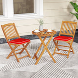 Sillas Plegables de Exterior con Cojines de Asiento, Juego de 2