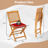 Sillas Plegables de Exterior con Cojines de Asiento, Juego de 2