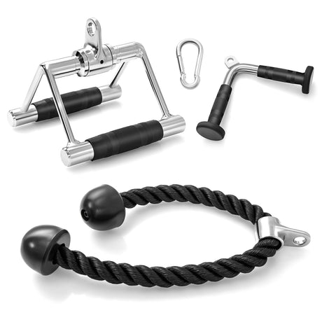 Juego de 3 accesorios para máquinas de cable para gimnasio en casa