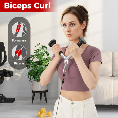Juego de 3 accesorios para máquinas de cable para gimnasio en casa