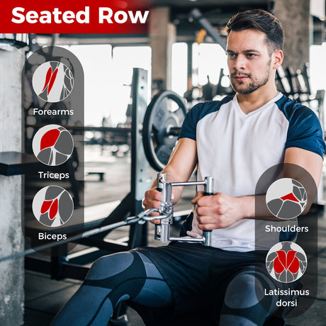 Juego de 3 accesorios para máquinas de cable para gimnasio en casa