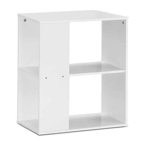 Mesa Auxiliar de 2 Niveles con Estantes de Almacenamiento