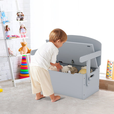 Banco de almacenamiento convertible 3 en 1 para niños, mesa de actividades de madera y juego de sillas