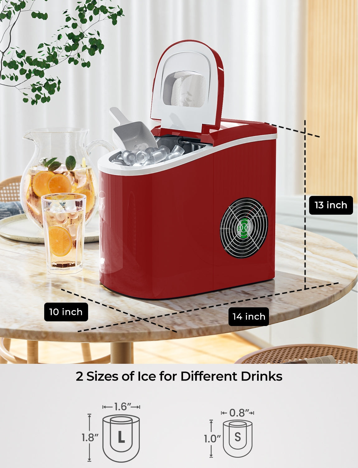 Mini máquina eléctrica portátil y compacta para hacer hielo