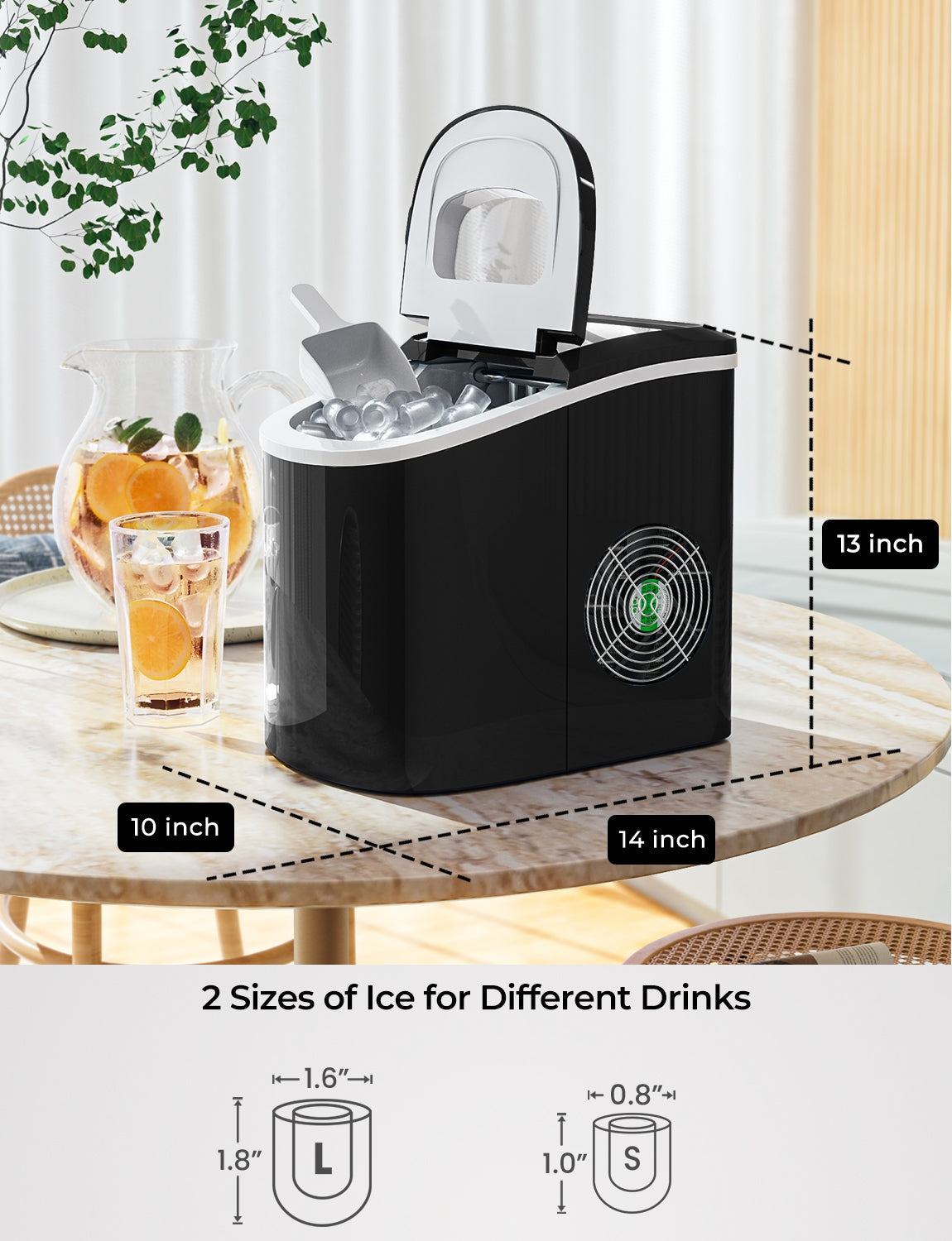 Mini máquina eléctrica portátil y compacta para hacer hielo