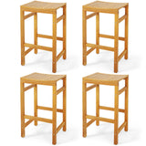 30-Inch Height Bar Chair with Saddle Shaped Seat and Sturdy Footrest