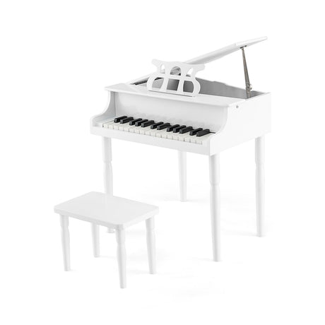 Piano de juguete de madera de 30 teclas para niños con banqueta