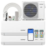 Aire acondicionado mini split de 30000 BTU, 2 zonas, 23 SEER2, con WiFi y bomba de calor