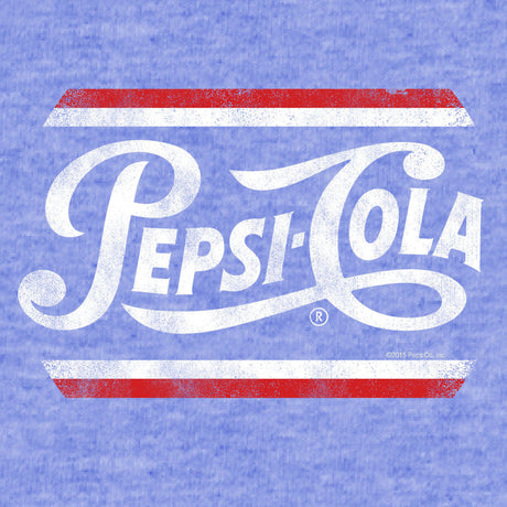 Pepsi Classic Script T-Shirt - Royal Snow Heather