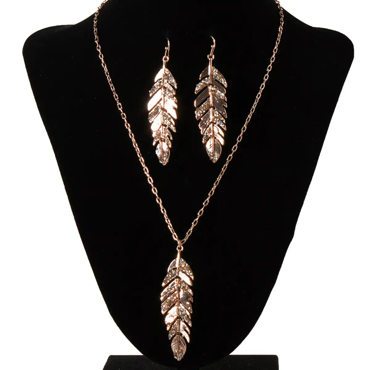 Golden Horizon - Conjunto de collar y pendientes para mujer