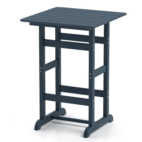 Mesa de Bar Cuadrada de 30 Pulgadas Mesa de Comedor con Tablero de Listones para Piscina