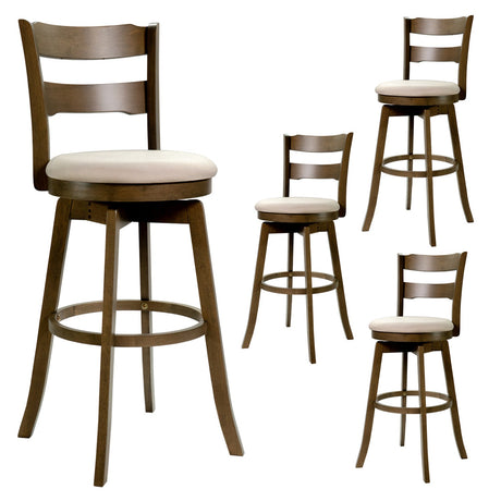 Taburetes de bar giratorios de 30.5 pulgadas con respaldo y asiento tapizado