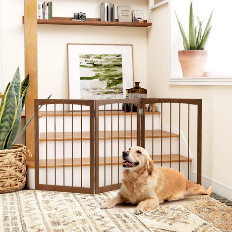 Valla de madera de 30 pulgadas de alto para gatos y perros pequeños y medianos