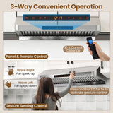 Campana extractora de 30 pulgadas bajo gabinete con recolector de aceite 900 CFM Acero inoxidable Ventilación de cocina-Plateado