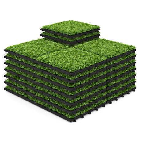 30 UDS Losetas de césped artificial encajables