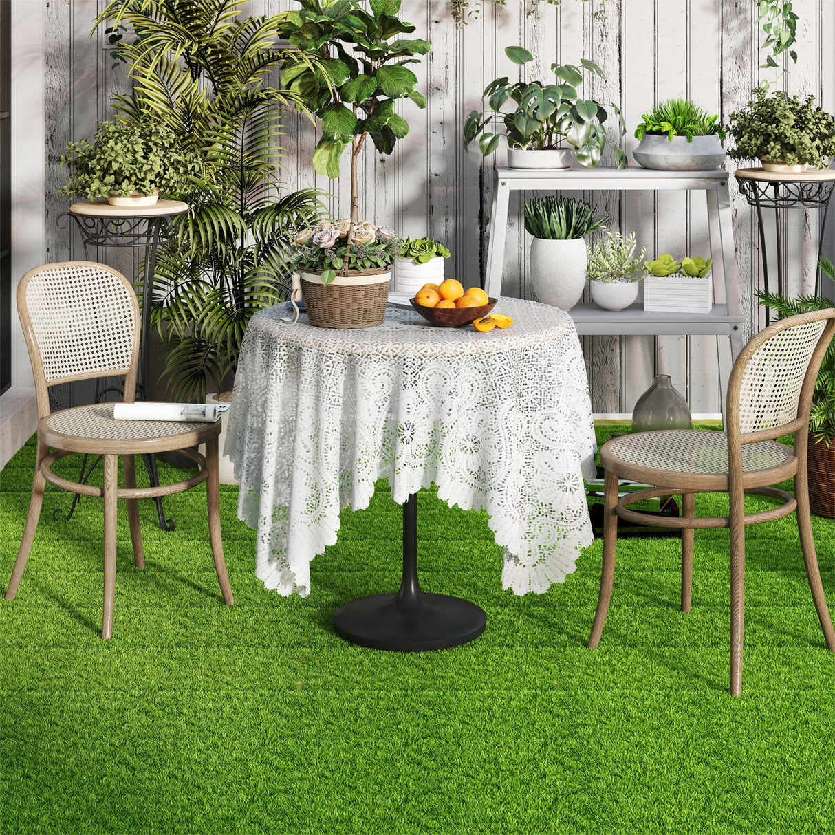 30 UDS Losetas de césped artificial encajables